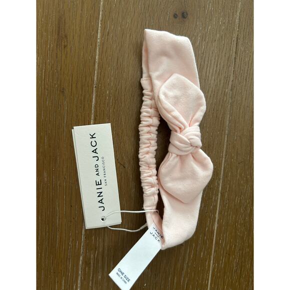 NWT Janie and Jack Pink Bow soft stretch headband - Picture 1 of 3